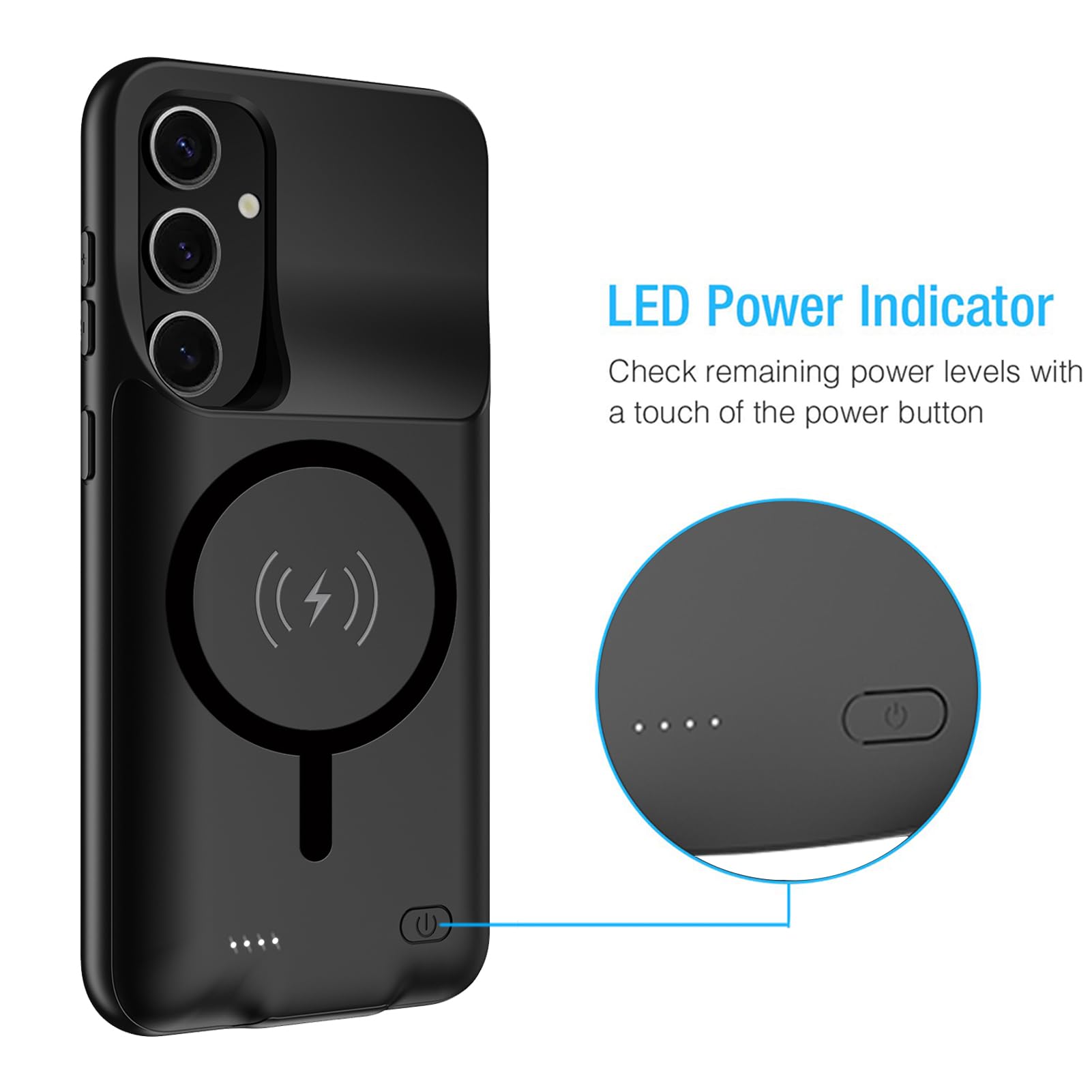 Amazon.com: Battery Case for Galaxy S24 FE, Upgraded 12000mAh